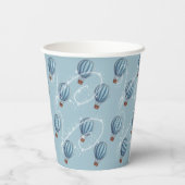 アドベンチャー待ちブルーホットエアバルーン赤ちゃんシャワー 紙コップ (裏面)