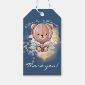 アドベンチャー待ちベアホットエアバルーン赤ちゃんシャワー ギフトタグ (正面)