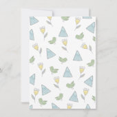 アドベンチャー待ちベアーバニーバイクベビーシャワー 招待状 (裏面)