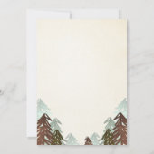 アドベンチャー待ちベビーシャワー招待状ヴィンテージ 素朴 招待状 (裏面)