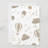 アドベンチャー待ちベビーシャワー – ブラウンズ 招待状 (裏面)