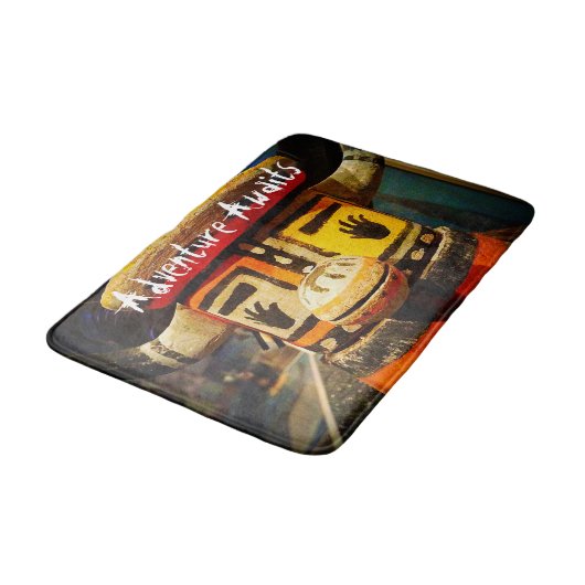 アドベンチャー待ち引用文カチーナドール写真可愛い バスマット (アングル)