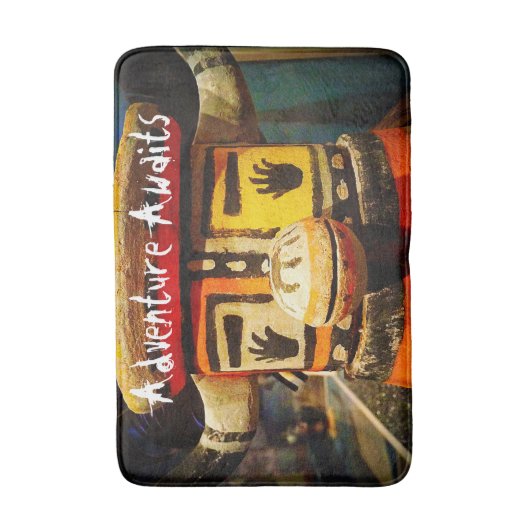 アドベンチャー待ち引用文カチーナドール写真可愛い バスマット (正面縦)