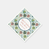 アドベンチャー待ち熱気球セージ赤ちゃんシャワー スタンダードカクテルナプキン (角)