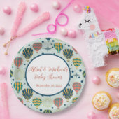 アドベンチャー待ち熱気球セージ赤ちゃんシャワー ペーパープレート (パーティー)