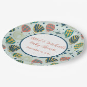 アドベンチャー待ち熱気球セージ赤ちゃんシャワー ペーパープレート (アングル)