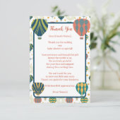 アドベンチャー待ち熱気球ベビーシャワー サンキューカード (スタンド正面)