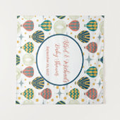 アドベンチャー待ち熱気球ベビーシャワー タペストリー (正面(横))