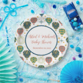 アドベンチャー待ち熱気球ベビーシャワー ペーパープレート (パーティー)