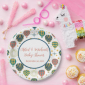 アドベンチャー待ち熱気球ベビーシャワー ペーパープレート (パーティー)