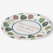 アドベンチャー待ち熱気球ベビーシャワー ペーパープレート (アングル)