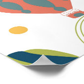 アドベンチャー待ち熱気球ベビーシャワー ポスター (角)