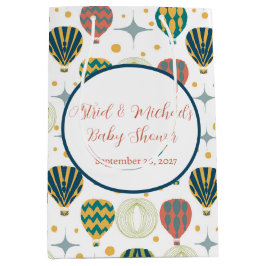 アドベンチャー待ち熱気球ベビーシャワー ミディアムペーパーバッグ