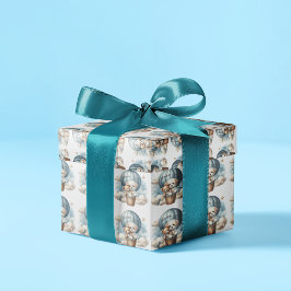 アドベンチャー待ち熱気球ベビーシャワー ラッピングペーパー