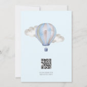 アドベンチャー待ち熱気球ベビーシャワー 招待状 (裏面)
