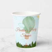 アドベンチャー待ち熱気球ベビーシャワー 紙コップ (裏面)