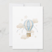 アドベンチャー待ち熱気球ボーイズ1歳の誕生日 招待状 (裏面)