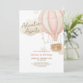 アドベンチャー待ち熱気球1st誕生日 招待状 (スタンド正面)