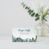 アドベンチャー待ち赤ちゃんシャワーおむつラッフル 名刺 (スタンド正面)