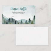 アドベンチャー待ち赤ちゃんシャワーおむつラッフル 名刺 (正面/裏面)