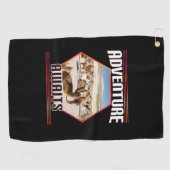 アドベンチャー待ち – アルパカラマ旅行 ゴルフタオル (横)