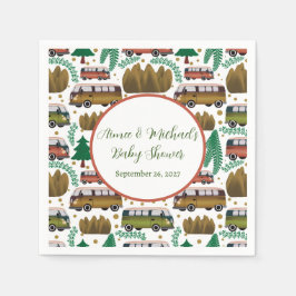 アドベンチャー待ち:キャンパーニュートラルベビーシャワー スタンダードカクテルナプキン