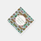 アドベンチャー待ち：キャンパー男の赤ちゃんシャワー スタンダードカクテルナプキン (角)