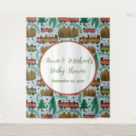 アドベンチャー待ち：キャンパー男の赤ちゃんシャワー タペストリー