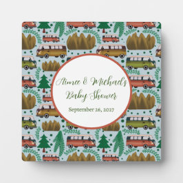 アドベンチャー待ち：キャンパー男の赤ちゃんシャワー フォトプラーク