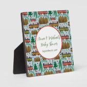 アドベンチャー待ち：キャンパー男の赤ちゃんシャワー フォトプラーク (正面)