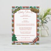 アドベンチャー待ち：キャンパー男の赤ちゃんシャワー 招待状 (スタンド正面)