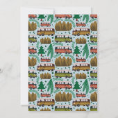 アドベンチャー待ち：キャンパー男の赤ちゃんシャワー 招待状 (裏面)