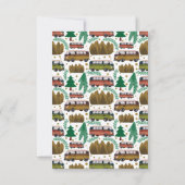 アドベンチャー待ち：キャンピングボーイ赤ちゃんシャワー サンキューカード (裏面)