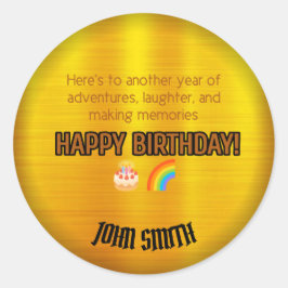 アドベンチャー待ち：ハッピーバースデーシール ラウンドシール