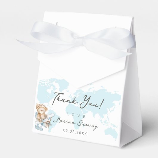 アドベンチャー待ち、可愛い飛んでいるテディベア フェイバーボックス (正面サイド)