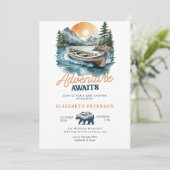 アドベンチャー待ち |山素朴山 |赤ちゃんシャワー 招待状 (スタンド正面)
