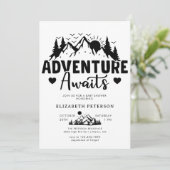 アドベンチャー待ち |山素朴山 |赤ちゃんシャワー 招待状 (スタンド正面)