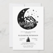 アドベンチャー待ち |山素朴山 |赤ちゃんシャワー 招待状 (正面)