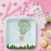 アドベンチャー待ち | 熱気球ベビーシャワー ペーパープレート (パーティー)