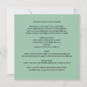 アドベンチャー待ち:Wanderlust Edition、赤ちゃんシャワー 招待状 (裏面)