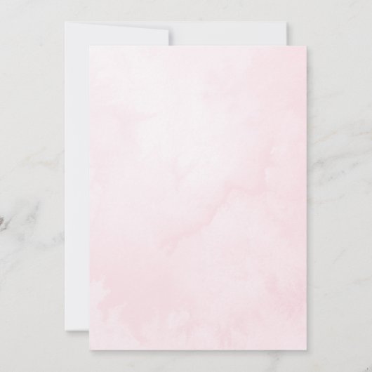 アドベンチャー待て！ピンクのホットエアバルーン赤ちゃんシャワー 招待状 (裏面)