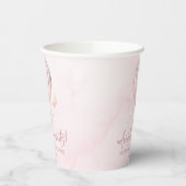 アドベンチャー待て！ピンクのホットエアバルーン赤ちゃんシャワー 紙コップ (左)