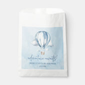 アドベンチャー待て！ブルーホットエアバルーン赤ちゃんシャワー フェイバーバッグ (正面)