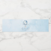 アドベンチャー待て！ブルーホットエアバルーン赤ちゃんシャワー ペットボトルラベル (シングルラベル)