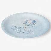 アドベンチャー待て！ブルーホットエアバルーン赤ちゃんシャワー ペーパープレート (アングル)