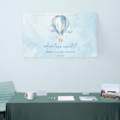 アドベンチャー待て！ブルーホットエアバルーン赤ちゃんシャワー 横断幕 (トレードショー)