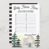 アドベンチャー待て！ベビー名レースベビーシャワーゲーム (正面/裏面)