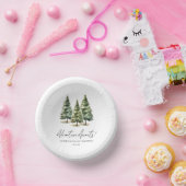 アドベンチャー待て!冬の松の木の赤ちゃんシャワー ペーパーボウル (パーティー)