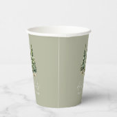 アドベンチャー待て!冬の松の木の赤ちゃんシャワー 紙コップ (右)