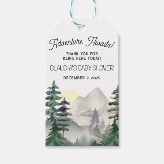 アドベンチャー待て！山と森ありがとう ギフトタグ (正面)